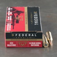 224 Valkyrie Ammo - Federal Gold Metal Sierra Matchking Ammo HPBT Federal Gold Metal Sierra Matchking HPBT Ammo