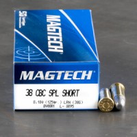 38 Special Ammo - Short Magtech Lead Ammo RN Short Magtech Lead RN Ammo