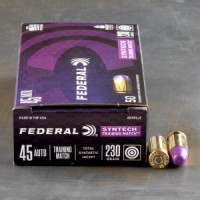 45 ACP/Auto Ammo - Federal Syntech Training Match Total Synthetic Jacket Ammo Federal Syntech Training Match Total Synthetic Jacket Ammo