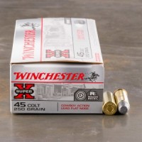 45 Long Colt Ammo - Bulk Winchester Cowboy Lead Flat Nose Ammo Bulk Winchester Cowboy Lead Flat Nose Ammo