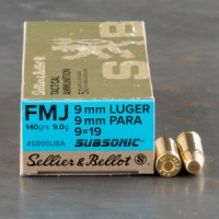 Sellier & Bellot Subsonic FMJ Ammo