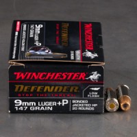 Winchester Defender Bonded JHP +P Ammo