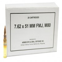 308/7.62x51mm Ammo - ARMSCOR Ammo FMJ ARMSCOR FMJ Ammo