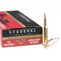 224 Valkyrie Ammo - Ammo Federal Premium Sierra MatchKing HPBT Ammo Federal Premium Sierra MatchKing HPBT Ammo