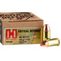 Ammo Hornady Critical Defense JHP Ammo