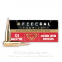 224 Valkyrie Ammo - Sierra Matchking Federal Premium HPBT Sierra Matchking Federal Premium HPBT Ammo