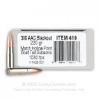 Underwood Subsonic HPBT Ammo