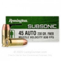 45 ACP/Auto Ammo - FNEB Remington Subsonic FNEB Remington Subsonic Ammo