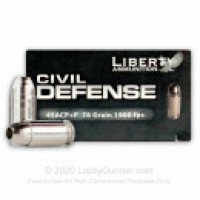 Fragmenting Liberty Civil Defense HP +P Ammo