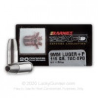 Barnes TAC-XPD SCHP +P Ammo