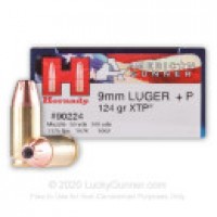 Luger American Gunner Hornady JHP +P Ammo