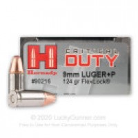 Luger Hornady Critical Duty JHP +P Ammo