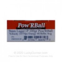 PowRBall Corbon Glaser +P Ammo