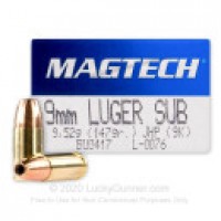 Subsonic Magtech JHP Ammo