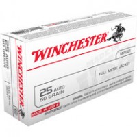 25 ACP Ammo - Bulk Winchester Brass Case FMJ Bulk Winchester Brass Case FMJ Ammo