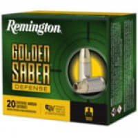 Remington Golden Saber Defense Brass Nickel-Plated Cased JHP +P Ammo