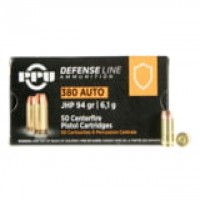 PPU Defense Brass Cased JHP Ammo