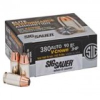 SIG SAUER Elite V-Crown Brass Cased Centerfire JHP Ammo