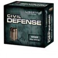 Liberty Civil Defense S& W Brass Cased Centerfire HP Ammo