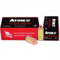 Atomic Match Semi Wadcutter Brass Cased Ammo