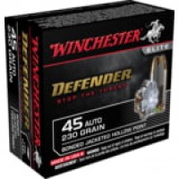 Winchester DEFENDER Bonded Brass Cased Centerfire JHP Ammo