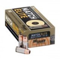 Sig Sauer Elite V-Crown Competition Luger Brass Cased Centerfire JHP Ammo