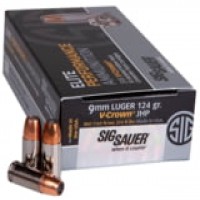 Sig Sauer Elite V-Crown Luger Brass Cased JHP Ammo