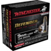 Winchester DEFENDER Luger Bonded Brass Cased Centerfire JHP Ammo