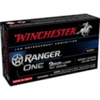 Winchester Ranger ONE Luger Hex-Vent Bonded Law Enforcement Nickel Plated Brass Cased Ammo