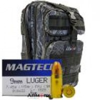 Bulk Luger Magtech In The Armory Black Python Back FMJ Ammo