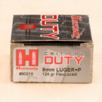 Hornady Critical Duty JHP +P Ammo