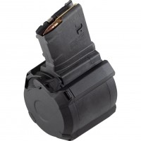 pul LR-308/SR-25 D-50 Drum Magazine .308/7.62 50 Rounds Polymer Black Ammo